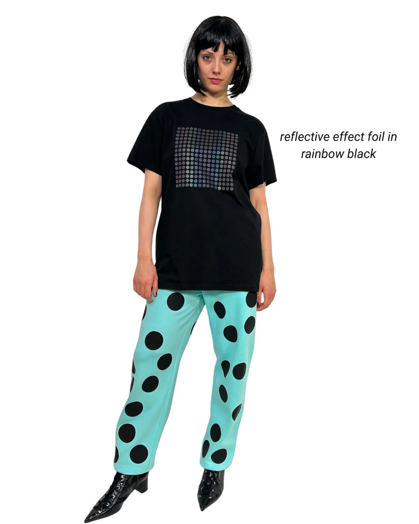 reflective effect foil in  rainbow black