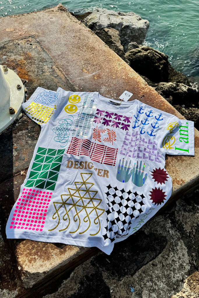 unisex high quality shirt with handmade print