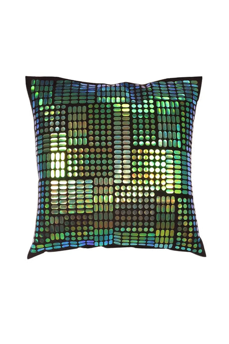 Plotter Cushion Black by starstyling – glossy and matt foil pills pattern, handmade in Berlin