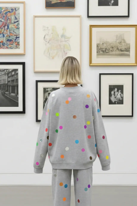 Points Sweater, foil print, available in 3 colorways