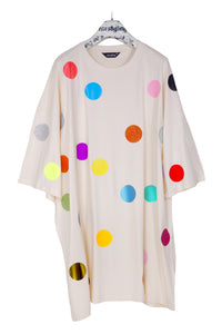 Oversize T-shirt printed with colorful polka Dot