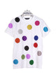 T-shirt printed with colorful glitter polka Dots 