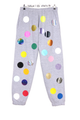 Grey Joggers printed with colorful polka Dots 
