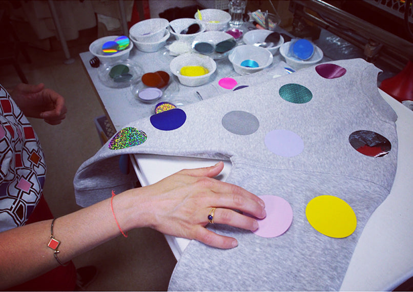 printing the jumper with polka dots