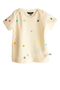 Natural Baby T-shirt with small multicolor polka dots