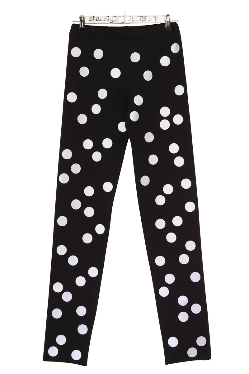 Printed Leggins with reflective polka dots on front and back
