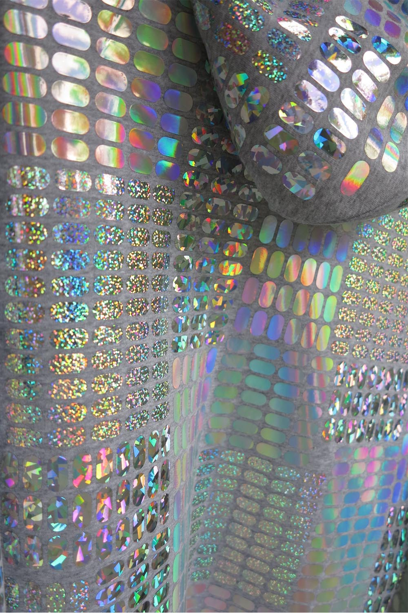 holographic texture similar to a disco ball 